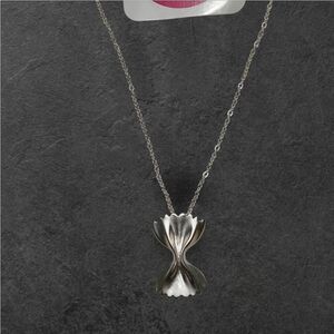 NWT NADINE WEST Silver Haystack Pendant Necklace ~22"